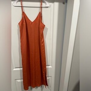 New day Midi slip silk dress